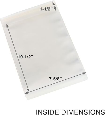 Comic Book Bags & Boards for Golden Age (100-Count) Premium Resealable Poly Bag Sleeves - Adhesive Now on The Back of The Bag in Saudi Arabia