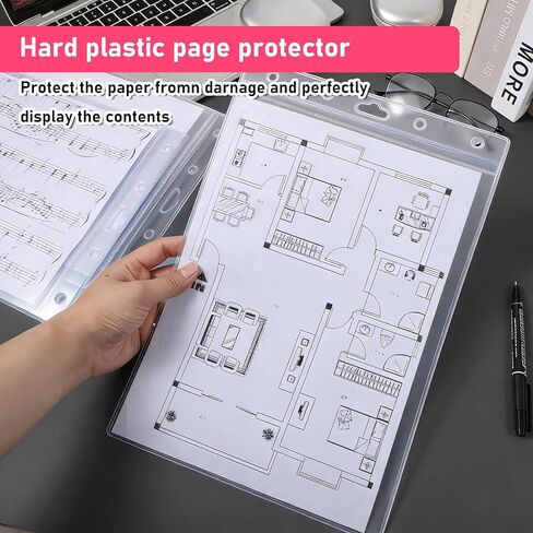 20 Pcs Heavy Duty Sheet Protectors 8.5 x 12 Inch Job Ticket Holder Waterproof Resealable Zip Page Wall Sign Holder Clear Dry Erase Document Sleeve Magazine Protector Vertical (13.2 x 8.9 Inch) in Saudi Arabia
