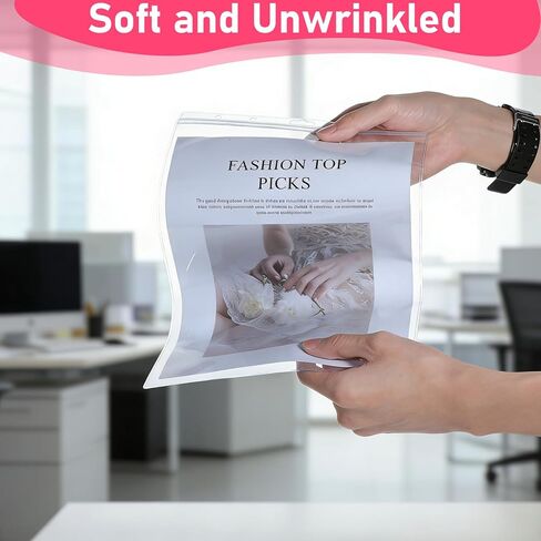 20 Pcs Heavy Duty Sheet Protectors 8.5 x 12 Inch Job Ticket Holder Waterproof Resealable Zip Page Wall Sign Holder Clear Dry Erase Document Sleeve Magazine Protector Vertical (13.2 x 8.9 Inch) in Saudi Arabia