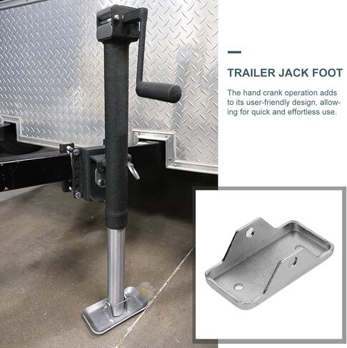 Sosoport Trailer Jack Foot Plate with Safety Pin and Base Removable Stabilizer Jack Foot Pad Accessory for Rv and Trailer Leveling in Saudi Arabia