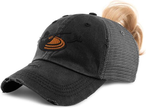 Custom Womens Ponytail Cap Trap Shooting Sport Embroidery Cotton Strap Closure in Saudi Arabia