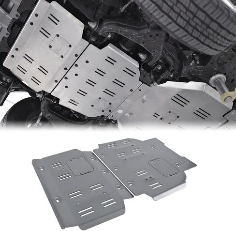 Nixon Offroad Aluminum Alloy Engine Skid Plate Compatible with 2024-2026 Toyota Land Cruiser 250 - Full Underbody Protection Bash Plate with Ventilation Holes Easy Bolt-On (Sliver in Saudi Arabia
