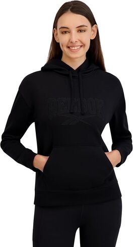 Reebok Women's Satin Applique Graphic Hooded Sweatshirt in Kuwait