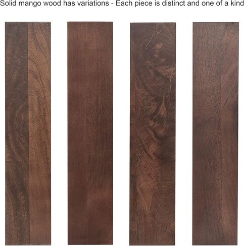Kate and Laurel Risecroft Modern Two-Piece Ribbed Elevated Tray Set, 2 Piece Set, Walnut Brown, Mid-Century Food-Safe Serving Trays for Use as Charcuterie Board Set or Sponge Holders in Saudi Arabia