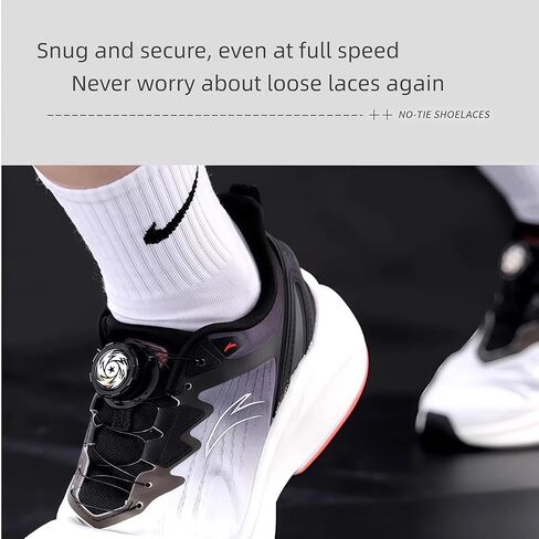 لا توجد أربطة للأحذية، إبزيم دوار تلقائي، رباط للأحذية بقفل بدون أربطة على شكل مقبض، 59 بوصة لا يمكن ضبط أربطة الأحذية بسرعة، لا يتطلب التجميع، مقاس واحد يناسب الجميع in Kuwait