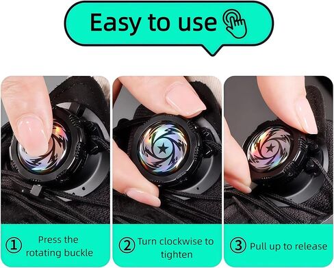 لا توجد أربطة للأحذية، إبزيم دوار تلقائي، رباط للأحذية بقفل بدون أربطة على شكل مقبض، 59 بوصة لا يمكن ضبط أربطة الأحذية بسرعة، لا يتطلب التجميع، مقاس واحد يناسب الجميع in Kuwait