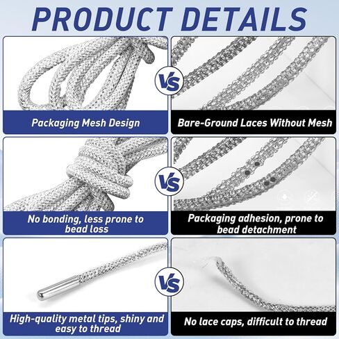 Uncle Yang Rhinestone Shoe Laces 2PCS Bling Shoe Laces Crystal Bling Diamond Rope Shoes Strings for Sneakers & Concert Outfits for Sweatpants Shorts Crystal Hoodies in Kuwait