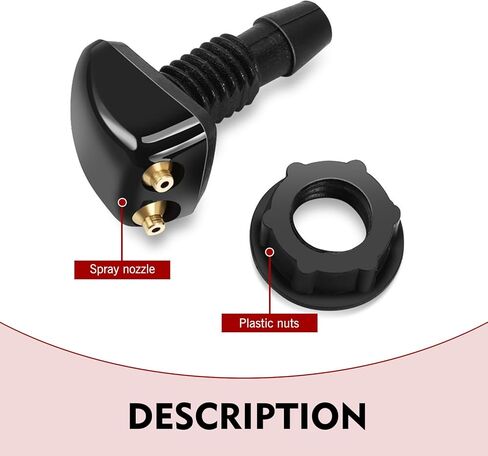 10 PCS Windshield Washer Nozzles Kit, Adjustable Front Hood Jet Kit with Hose, Double-hole Windscreen Wiper Spray Set, Universal for Most Cars, Trucks, SUVs (Multicolored) in Saudi Arabia