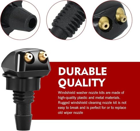 10 PCS Windshield Washer Nozzles Kit, Adjustable Front Hood Jet Kit with Hose, Double-hole Windscreen Wiper Spray Set, Universal for Most Cars, Trucks, SUVs (Multicolored) in Saudi Arabia