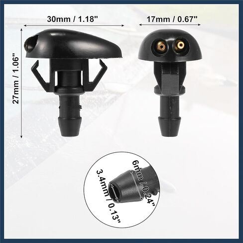 فوهة غسالة ممسحة الزجاج الأمامي لسيارة Nissan Frontier 1998-2004 لسيارة Nissan Xterra 2000-2004 رقم 289313S500 - عبوة من قطعتين بتصميم أنيق in Saudi Arabia