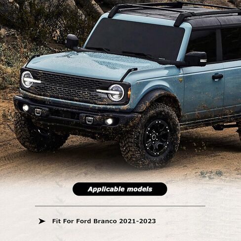 Real Carbon Fiber Steering Wheel For Ford Bronco D-shaped With stitching Nappa Perforated Leather Flat-bottom Steering Wheel For Ford Bronco 2021-2023 in Kuwait