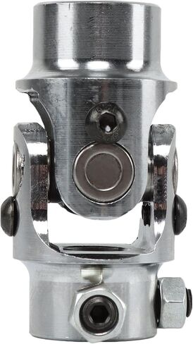 CHROME 3/4" Round x 3/4" DD Steering Shaft U-Joint Street Rod Universal Coupler in Kuwait
