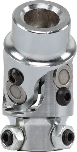 CHROME 3/4" Round x 3/4" DD Steering Shaft U-Joint Street Rod Universal Coupler in Kuwait