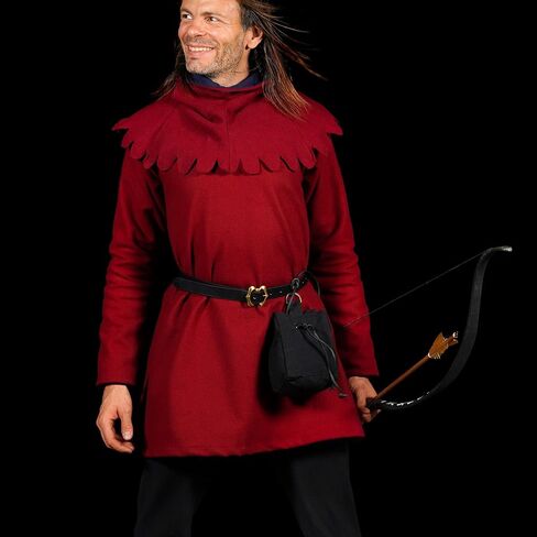 Mythrojan القرون الوسطى الرباط حزام الحقيبة Medieval الجلد المدبوغ حقيبة عصر النهضة الخصر المحفظة LARP تأثيري حلي الاكسسوارات والمجوهرات عملة الحقيبة 6.5 "× 4"، أسود in Saudi Arabia