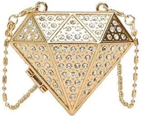Pyramid Metal Coin Purse, Mini Evening Clutch for Women, Creative Alloy Hard Shell Crossbody Bag, Party Handbag Gift in Saudi Arabia