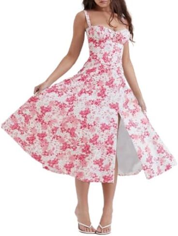 Floral Bustier Midriff Waist Shaper Dress, Bustier Midriff Waist Shaper Dress, Bustier Midriff Waist Shaper Dress in Saudi Arabia