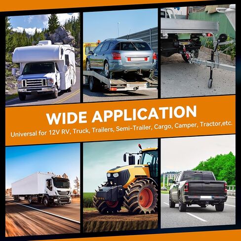 مصابيح خلفية للمقطورة 12 فولت مع دعامة سوداء، قطعتان 42 LED 3 في 1 طقم إضاءة مقطورة للفرامل مع حلقات تثبيت ومقابس لشاحنة RV جرار جيب in Kuwait