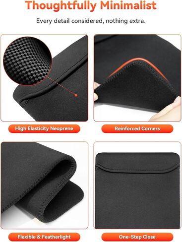 حقيبة شاشة محمولة مقاس 15.6 بوصة من HotYeah، غطاء من النيوبرين مقاوم للماء لشاشة الكمبيوتر المحمول أثناء السفر، حقيبة تخزين بسيطة كحافظة شاشة، حافظة واقية لجهاز iPad اللوحي وحقيبة كمبيوتر محمول MacBook in Kuwait