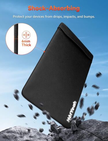 حقيبة شاشة محمولة مقاس 15.6 بوصة من HotYeah، غطاء من النيوبرين مقاوم للماء لشاشة الكمبيوتر المحمول أثناء السفر، حقيبة تخزين بسيطة كحافظة شاشة، حافظة واقية لجهاز iPad اللوحي وحقيبة كمبيوتر محمول MacBook in Kuwait