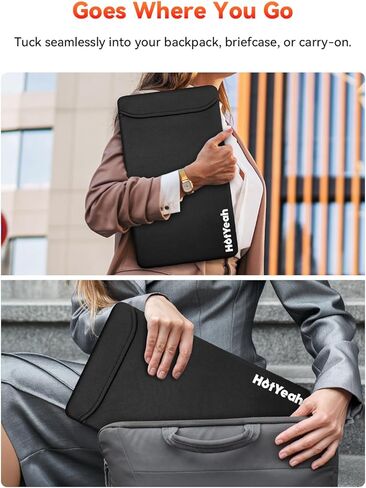 حقيبة شاشة محمولة مقاس 15.6 بوصة من HotYeah، غطاء من النيوبرين مقاوم للماء لشاشة الكمبيوتر المحمول أثناء السفر، حقيبة تخزين بسيطة كحافظة شاشة، حافظة واقية لجهاز iPad اللوحي وحقيبة كمبيوتر محمول MacBook in Kuwait