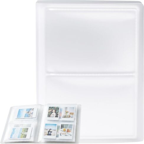Photo Album for 4x3" Pictures, Mini Photo Book for 80 Pockets Hold 160 Pictures, Picture Albums with PP Plastic Cover and Sticker for Family Anniversaries Postcards Vacations- 1 Pcs, Clear in Saudi Arabia
