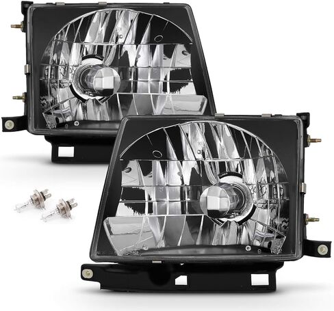 4Pcs Chrome Headlights + Parking Lights Corner Lamps Assembly Fits 1997 1998 1999 2000 Toyota Tacoma Halogen Head Lights, Clear Lens Lights Replace# TO2503120, TO2502120, TO2521154, TO2520154 in Saudi Arabia
