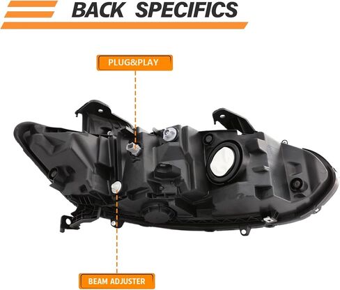 يناسب 2018 2019 2020 Honda Accord المصابيح الأمامية Sport LX EX EX-L، شعاع هالوجين عالي مع LED DRL للمصابيح الأمامية استبدال الجانب الأيسر للسائق HO2502187 33150-TVA-A01 in Kuwait