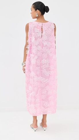 La Vie Style House Women's Organza Floral Maxi A Line Dress in Saudi Arabia