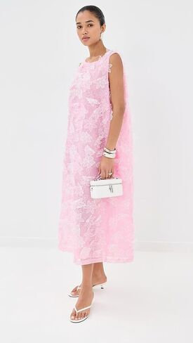 La Vie Style House Women's Organza Floral Maxi A Line Dress in Saudi Arabia