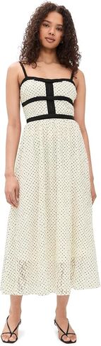 MOON RIVER Women's Sleeveless Polka Dot Print Midi Dress in Saudi Arabia