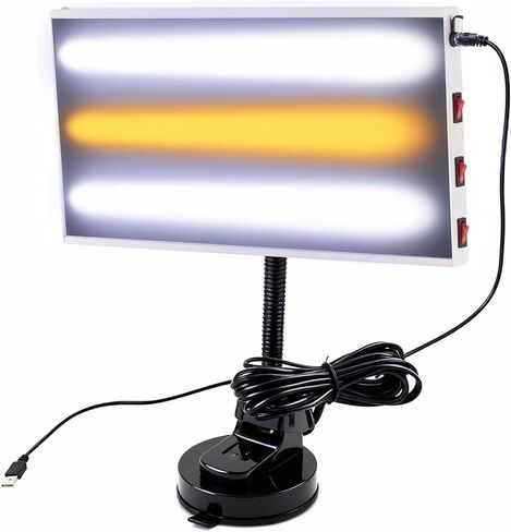 أدوات إصلاح دنت خفيفة بدون طلاء، لوحة خطية LED عاكسة لانبعاجات السيارة، ضوء اختبار شريط جسم السيارة لإزالة انبعاجات جسم السيارة، مع حامل تعديل وطاقة خط USB in Saudi Arabia