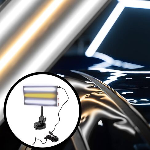 أدوات إصلاح دنت خفيفة بدون طلاء، لوحة خطية LED عاكسة لانبعاجات السيارة، ضوء اختبار شريط جسم السيارة لإزالة انبعاجات جسم السيارة، مع حامل تعديل وطاقة خط USB in Saudi Arabia