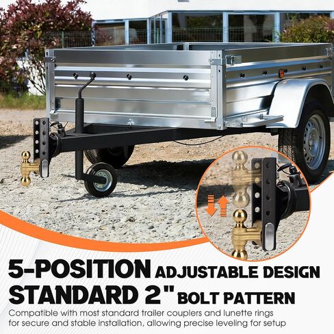 دعامة قناة مقطورة قابلة للتعديل من Lonffery، لحلقة Lunette أو الوصلة، نمط مسمار مقاس 2 بوصة، عرض 3 بوصة × طول 12 بوصة، 6 فتحات - 5 أوضاع in Kuwait