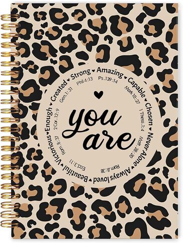 WARDOS البقرة طباعة دفتر اليومية المسيحية 5.5x8.3، أنت دفتر يوميات الآية الكتاب المقدس، مجلة الكتاب المقدس الدينية للمرأة، الهدايا القائمة على الإيمان المسيحي للنساء in Kuwait