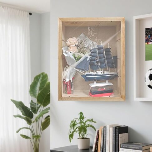 صناديق ظلال كبيرة مقاس 16 × 20 × 6، وحالات عرض إطار صندوق ظلال كبيرة جدًا مع أرفف وباب مغناطيسي، وصندوق ظلال عميق مقاس 6 بوصات لزهور ميداليات جيرسي والمقتنيات (مكربنة) in Kuwait
