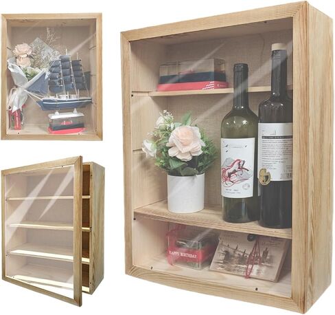 صناديق ظلال كبيرة مقاس 16 × 20 × 6، وحالات عرض إطار صندوق ظلال كبيرة جدًا مع أرفف وباب مغناطيسي، وصندوق ظلال عميق مقاس 6 بوصات لزهور ميداليات جيرسي والمقتنيات (مكربنة) in Kuwait