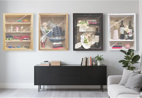 صناديق ظلال كبيرة مقاس 16 × 20 × 6، وحالات عرض إطار صندوق ظلال كبيرة جدًا مع أرفف وباب مغناطيسي، وصندوق ظلال عميق مقاس 6 بوصات لزهور ميداليات جيرسي والمقتنيات (مكربنة) in Kuwait