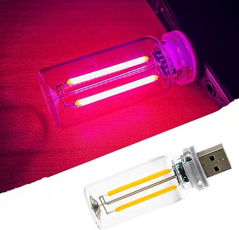 Retro Car Lamp,USB Touch Control Car Light, Plug in LED Dimmable Ambient Lamp,Mini LED Bulb Portable Light for Bedroom,Car,Camping,Party,Hallway,Desk (Pink) in Saudi Arabia