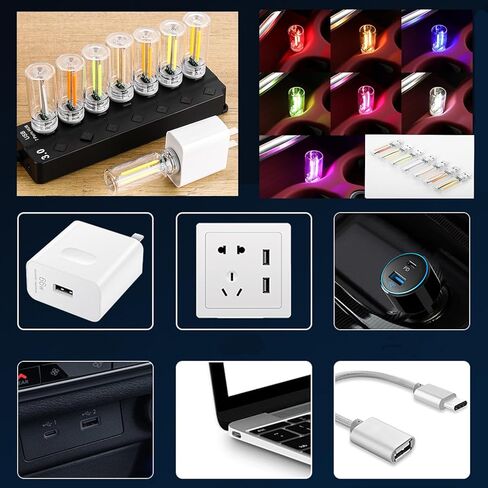 Retro Car Lamp,USB Touch Control Car Light, Plug in LED Dimmable Ambient Lamp,Mini LED Bulb Portable Light for Bedroom,Car,Camping,Party,Hallway,Desk (Pink) in Saudi Arabia