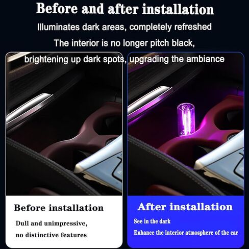 Retro Car Lamp,USB Touch Control Car Light, Plug in LED Dimmable Ambient Lamp,Mini LED Bulb Portable Light for Bedroom,Car,Camping,Party,Hallway,Desk (Pink) in Saudi Arabia