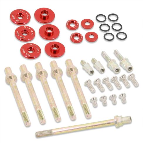 AJP Distributors JDM K-Series K20 K24 Low Profile Valve Cover Cap Cup Washers Bolts Aluminum Engine Motor Dress Up Kit Red Compatible/Replacement For RSX DC5 Civic SI EP3 DOHC VTEC 02 03 04 05 06 in Saudi Arabia