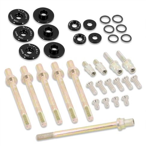 AJP Distributors JDM K-Series K20 K24 Low Profile Valve Cover Cap Cup Washers Bolts Aluminum Engine Motor Dress Up Kit Red Compatible/Replacement For RSX DC5 Civic SI EP3 DOHC VTEC 02 03 04 05 06 in Saudi Arabia