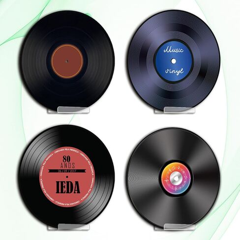 24 Pack 4 Inch Vinyl Record Shelf Wall Mount, Vinyl Record Shelf, Record Shelves Display Daily Listening and Decorate Your Office or Home (Clear) in Saudi Arabia