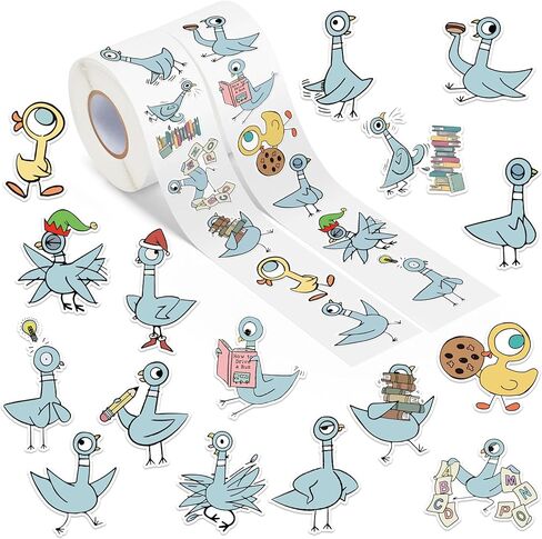 Bird Pigeon Stickers Rolls Christmas Gift 1000Pcs Animals Stickers for Kids Bulk Cute Cartoon Vinyl Waterproof Decals for Water Bottle Laptop Decor Christmas Winter Birthday Party Supplies in Saudi Arabia