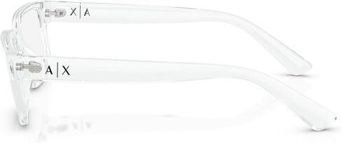 Armani Exchange AX AX3130U Universal Fit Prescription Eyewear Frames, Shiny Crystal/Demo Lens, 53 mm in Saudi Arabia