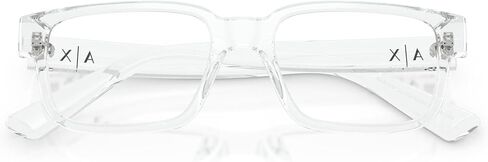 Armani Exchange AX AX3130U Universal Fit Prescription Eyewear Frames, Shiny Crystal/Demo Lens, 53 mm in Saudi Arabia