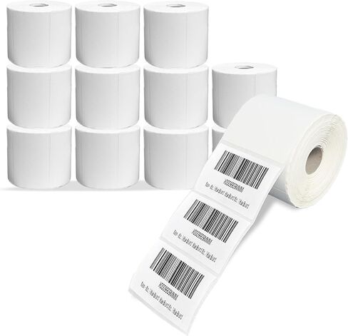 ملصقات حرارية مباشرة مقاس 3 × 2 بوصة، 1000 ملصق لكل لفة لعنوان شحن الباركود وسطح المكتب متعدد الأغراض متوافق مع رولو والحمار الوحشي وغيرهم (لفة واحدة (1000 ملصق)) in Kuwait