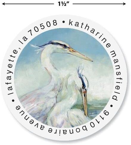 Coastal Shores Personalized Round Address Labels - Set of 144 (4 Designs), Round Self-Adhesive, Flat-Sheet Labels, by Colorful Images in Saudi Arabia