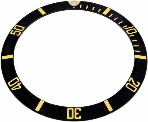Ewatchparts Black Gold Two Tone Bezel Insert Aluminum Compatible With Rolex Submariner 16610 16610 LV 16613 in Saudi Arabia