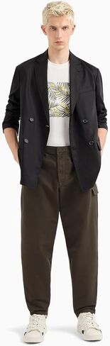 Armani Exchange Men's Stretch Cotton Jacquard Trouser with Cargo Pocket in Saudi Arabia
